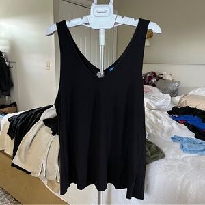 Old Navy Black V-Neck Tank Top
